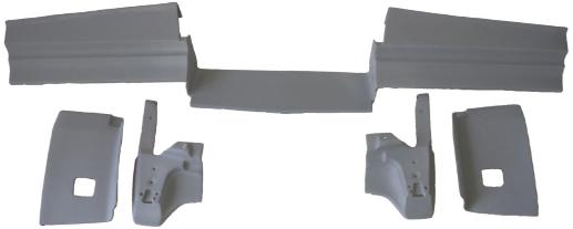 thumbnail image 2 of Front & Rear Bumper Filler Set For 1979-1985 Cadillac Eldorado - 11-Piece, Black 2 of 12
